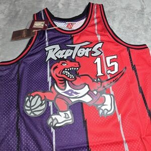 Mitchell & Ness Vince Carter Raptors Jersey L 1998 Split Lightning Hardwood New